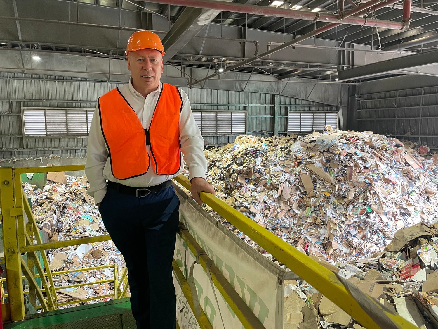 Winters Bros. senior vice president Will Flower plans to build a rail transfer station in Yaphank to haul the area’s garbage out of Long Island in the future after the landfill closes.